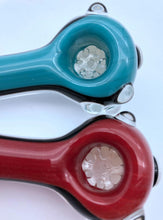 Load image into Gallery viewer, The PokeBall Style Pipe with Built-In SnowFlake Screen Red&amp;Blue 4 1/2"&amp;3 1/2"