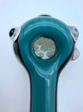 Load image into Gallery viewer, The PokeBall Style Pipe with Built-In SnowFlake Screen Red&amp;Blue 4 1/2"&amp;3 1/2"